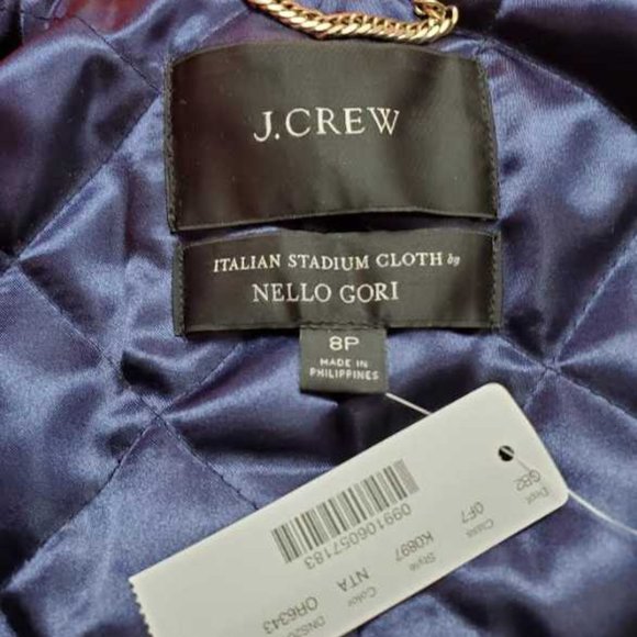 New 8P J Crew neon tangelo lodge coat - Picture 4 of 10